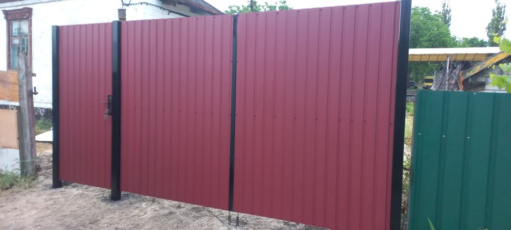Ворота,установка заборов.Навесы для авто,поднавесы.