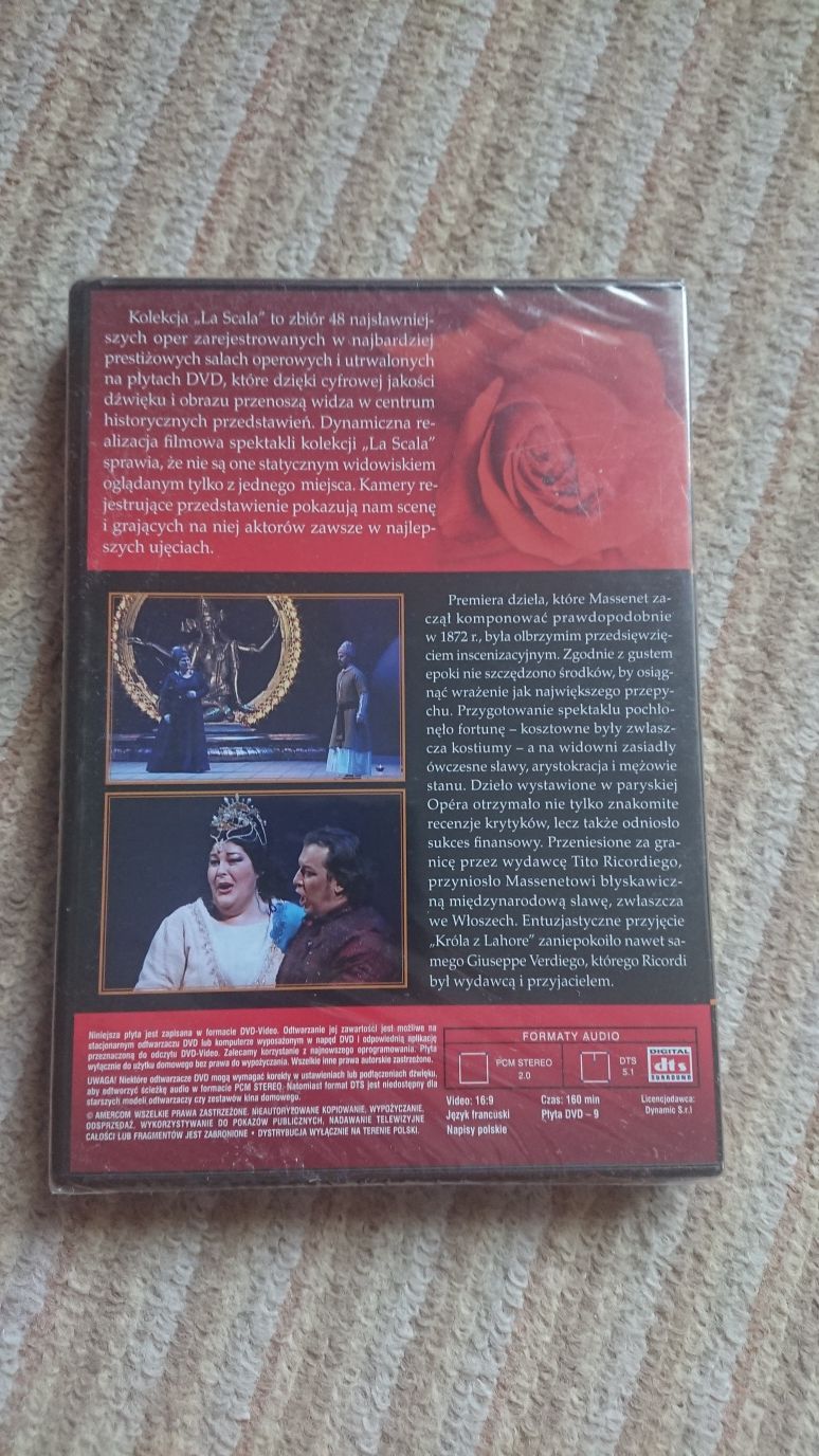 Król z Lahore La Scala Opera DVD-Nowa