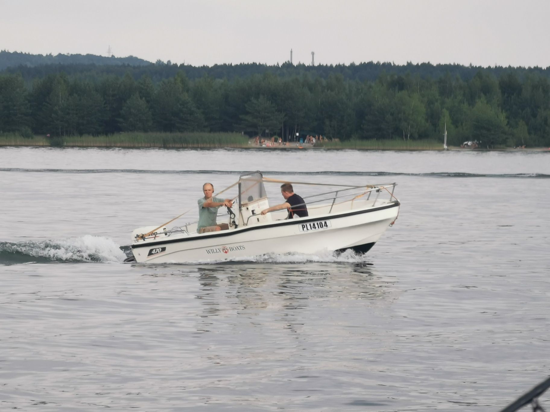 Motorówka łódka przyczepa silnik Johnson 60km na ryby i sportu