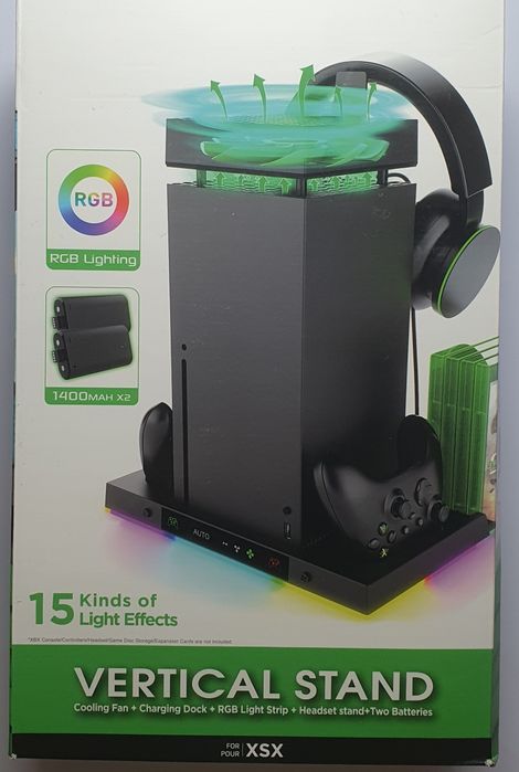 XBOX series X Stacja dokująca z ładowarką + system chłodzenia
