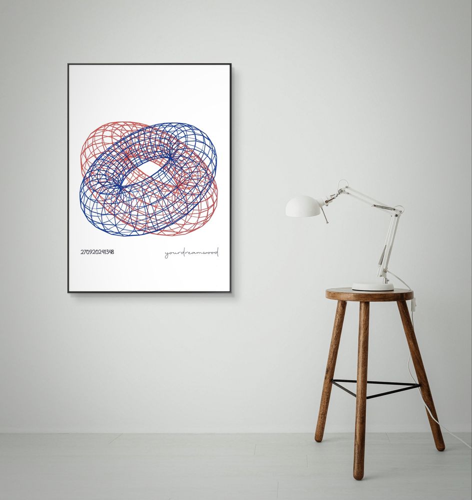 Plakat „Donuts” – Optyczna Iluzja w Minimalistycznym Stylu