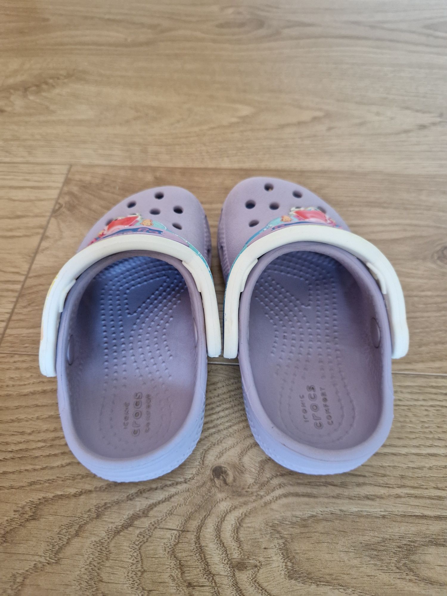Klapki/sandały Crocs roz. 7/ 23-24 peppa fioletowe dziewczynki