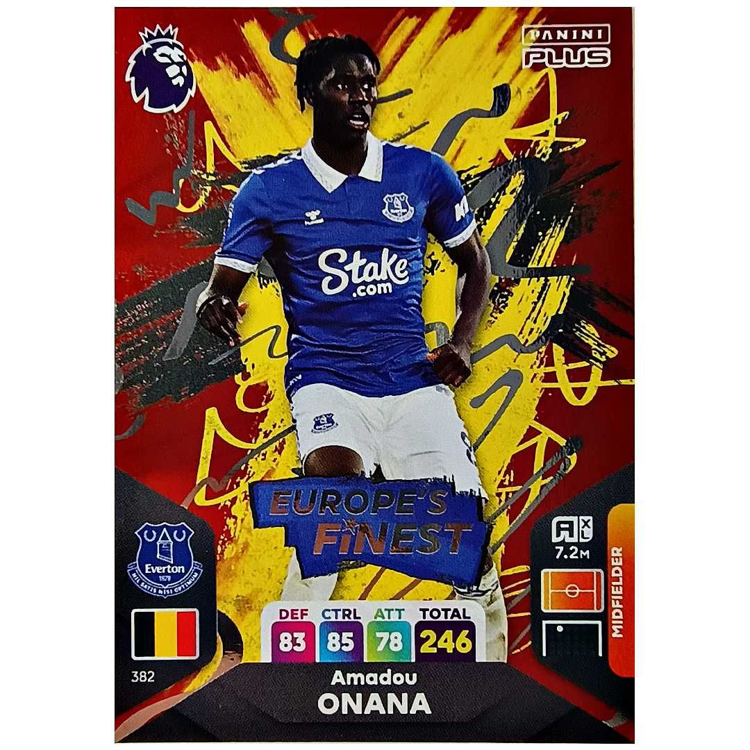 Karta Panini 382 Premier League 2024 Plus Amadou Onana Europe's Finest