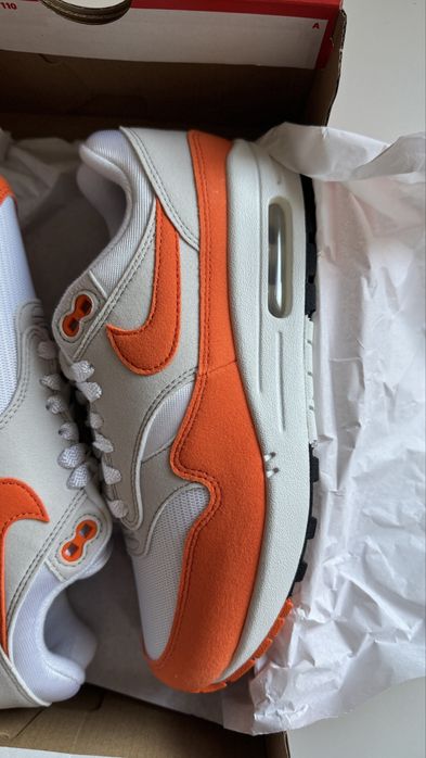 Nowe Nike Air Max 1 „Safety Orange” rozmiar 38.5 wkładka 24.5 cm.