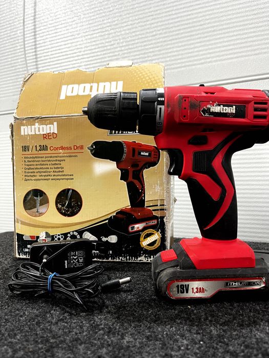 NUTOOL Red Wiertarko Wkrętarka Akumulatorowa 1,3 Li-Ion Ah 18V