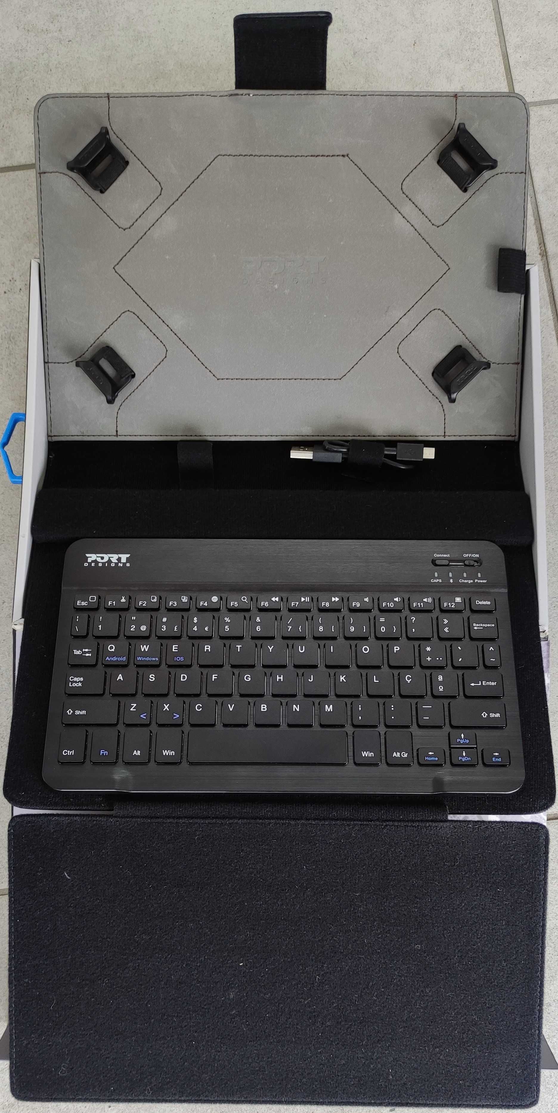 Capa de protecção Tablet 10.1'' com teclado Bluetooth