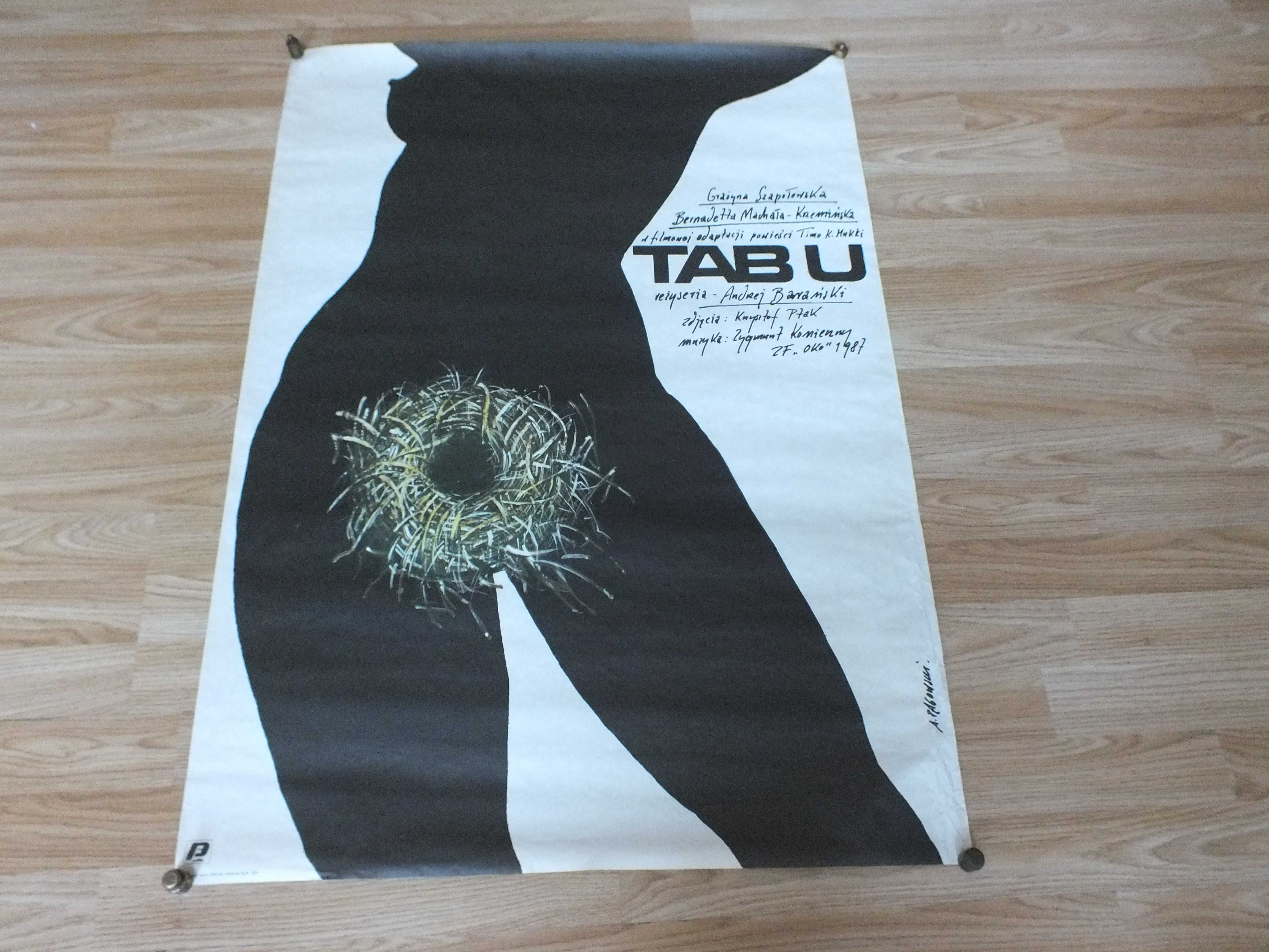 Oryginalny plakat - TABU - Pierwodruk.Andrzej Pągowski 1987