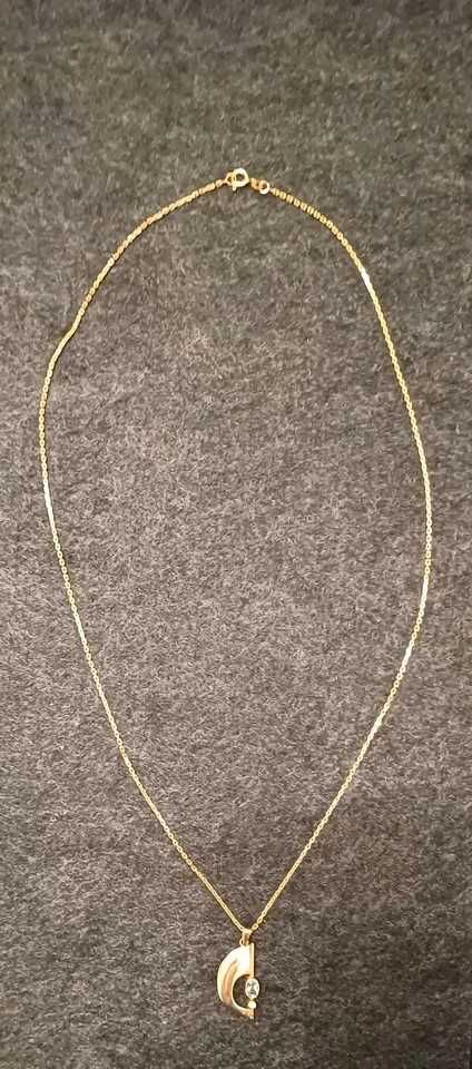 Złoty łańcuszek Ankier z zawieszką 333 8k 7 gr , 60cm . NIE 585 750 !!