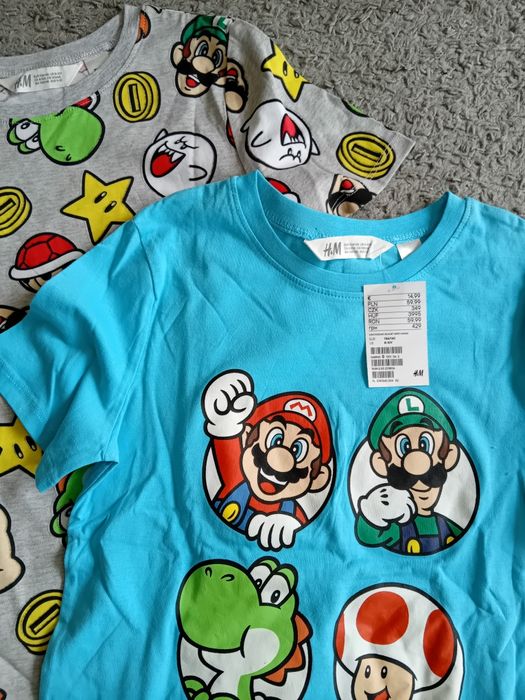 H&M 2-pak bluzek z Mario/ 134-140/ 8-10l. nowe