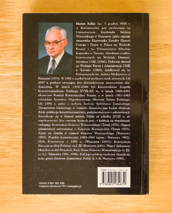 "Historia ustroju Polski X-XX w.", Marian Kallas