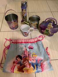 Zestaw dla dziewczynki torebka, piórnik, konewka Dzwoneczek Disney
