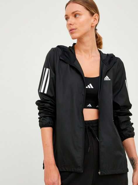 Чорна демісезонна вітровка для бігу own the run adidas