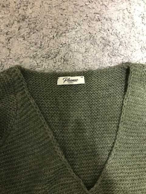 Sweter - tunika kolor khaki