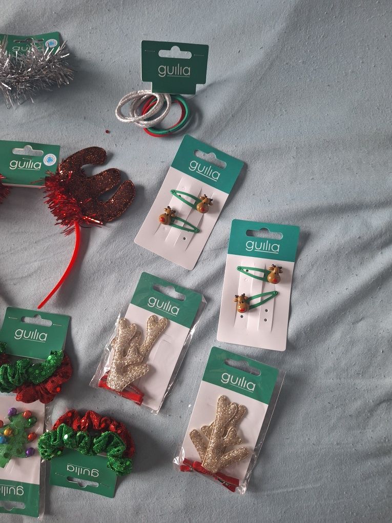Ozdoby do włosów spinki opaska gumka świąteczne boze Narodzenie do ses