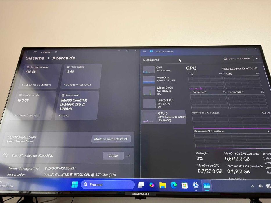 PC Gaming RX 6700XT | I5 9600K | 16GB RAM | 512GB SSD