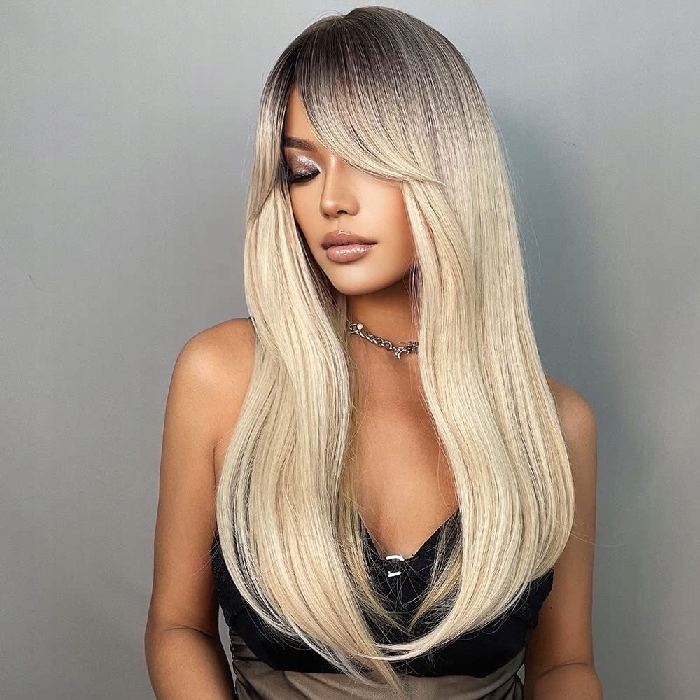 Peruka blond długie gęste włosy jak naturalne ombre