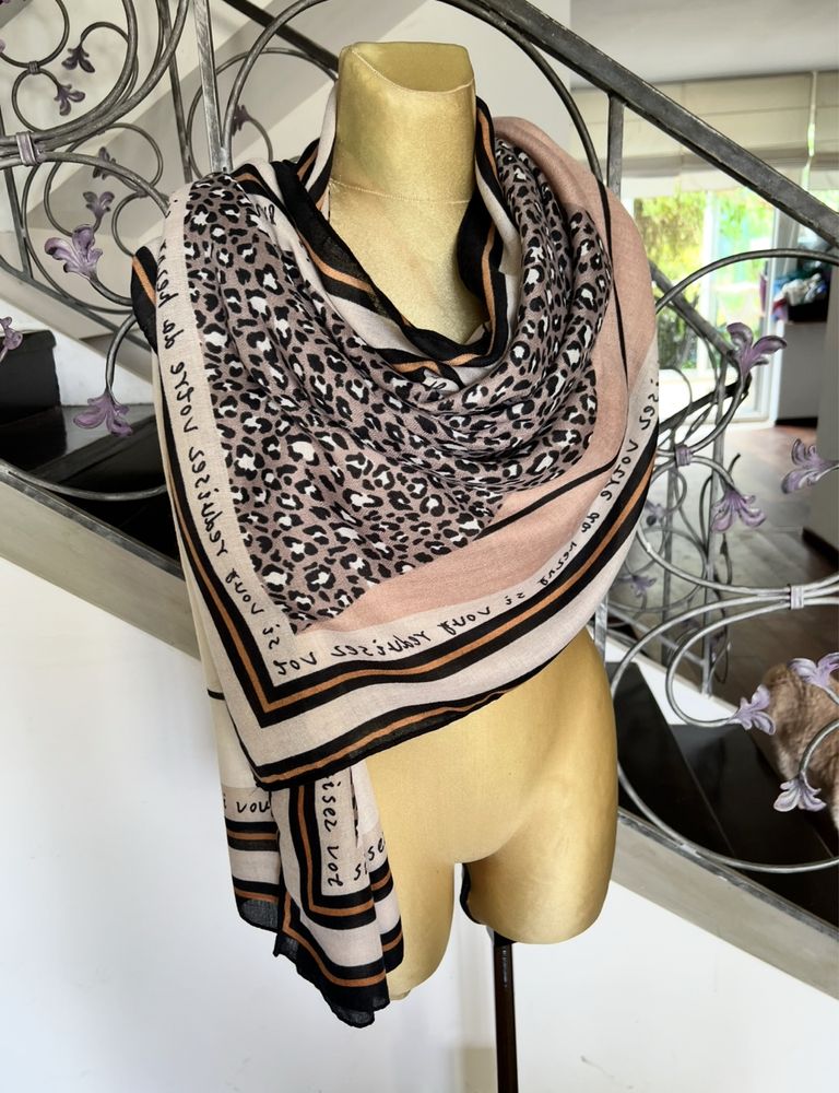 Chusta szal pareo sarong z lnu len 180 cm x 90 cm lato wakacje plaża