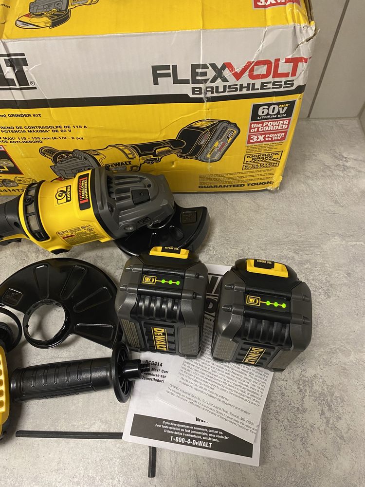 DeWALT DCG414T2 60Vmax FLEXVOLT безщіткова болгарка США