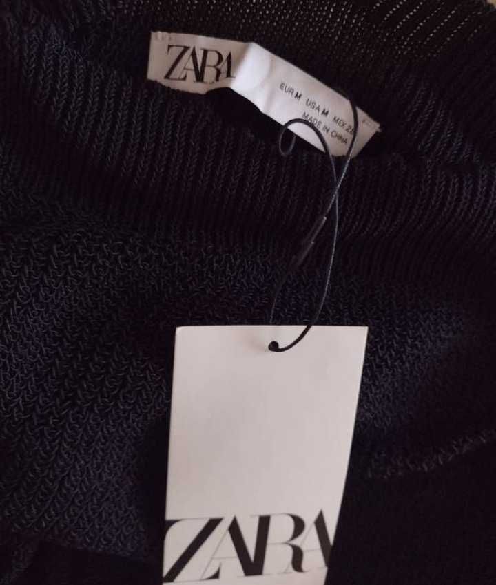 (38/M) ZARA/ Dzianinowa Bluzka pod marynarkę, top z Madrytu, NOWY