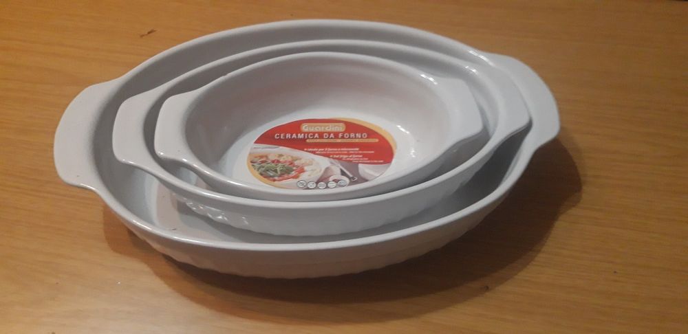 Conjunto de 3 Travessas Cerâmica de Forno