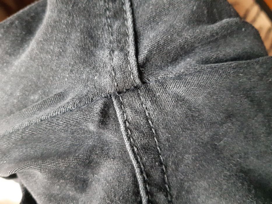 Jeansy czarne spodnie ciążowe XXL, uciagliwe 44