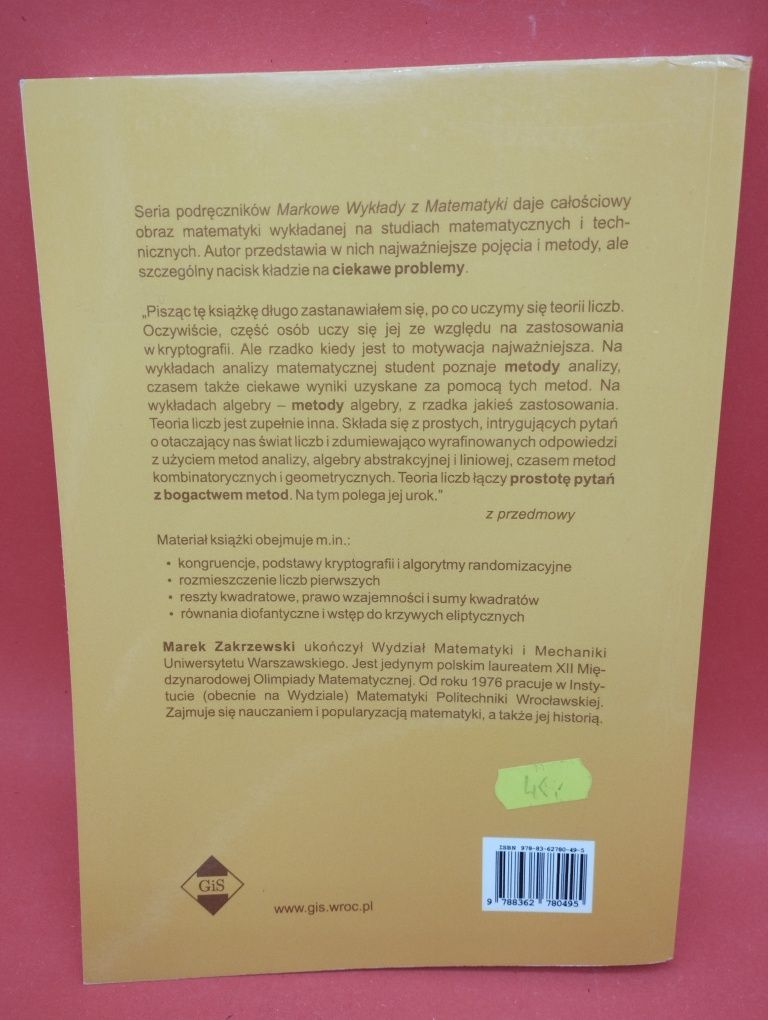 Markowe wykłady z Matematyki, teoria liczb - Marek Zakrzewski