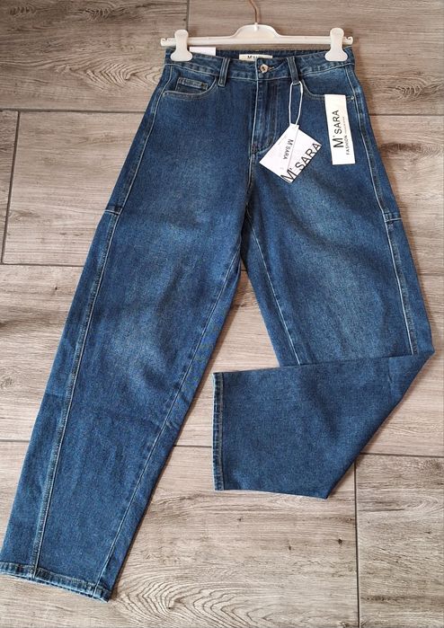 Spodnie jeans M.Sara przeszycie rozmiar S