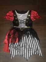 Карнавальный костюм платье пиратка 7-8 лет 122-128 рост хелоуин коспле