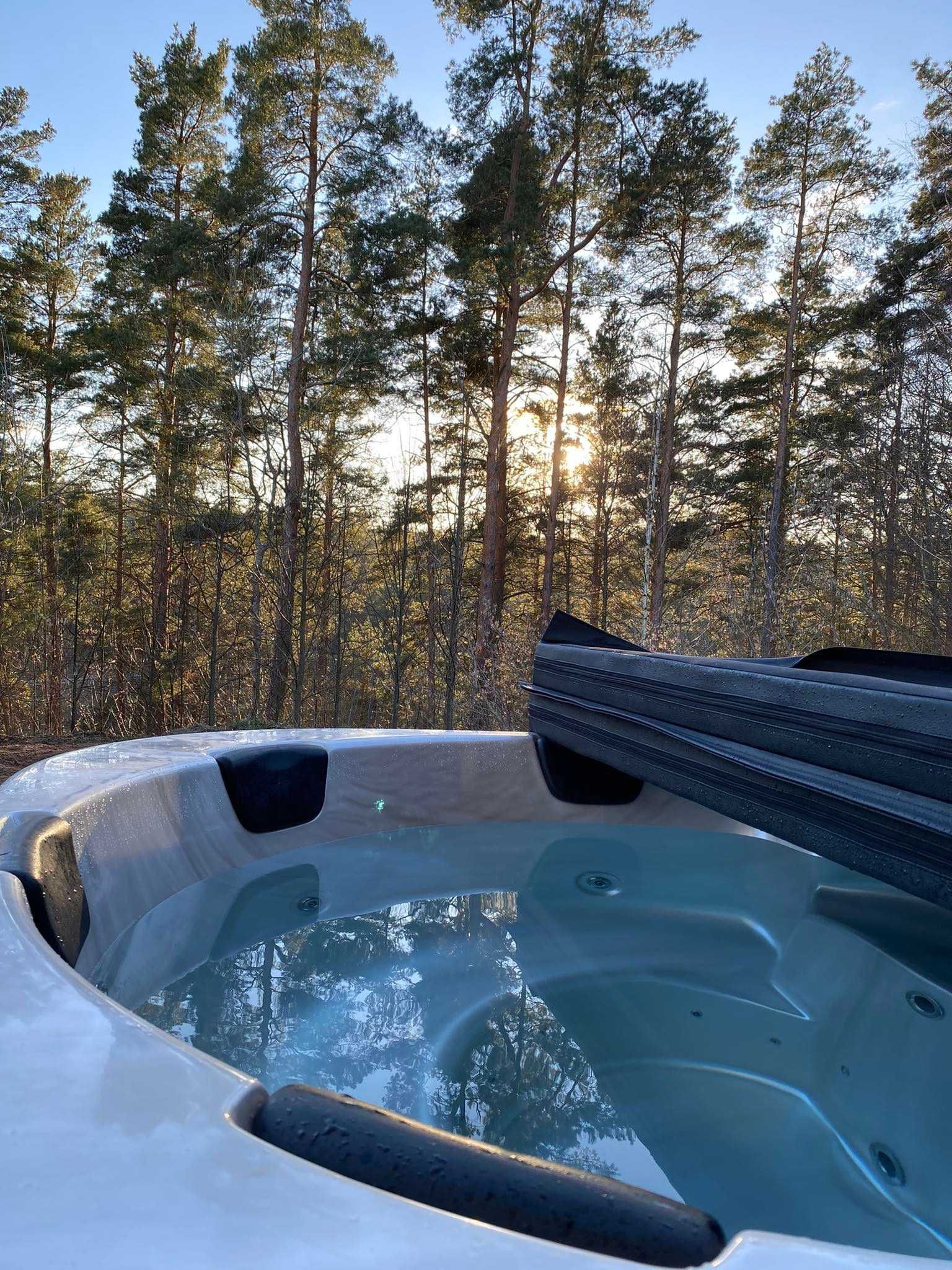 Dom Biały - nad jeziorem Staw Wigry domek mazury jacuzzi plaża pomost
