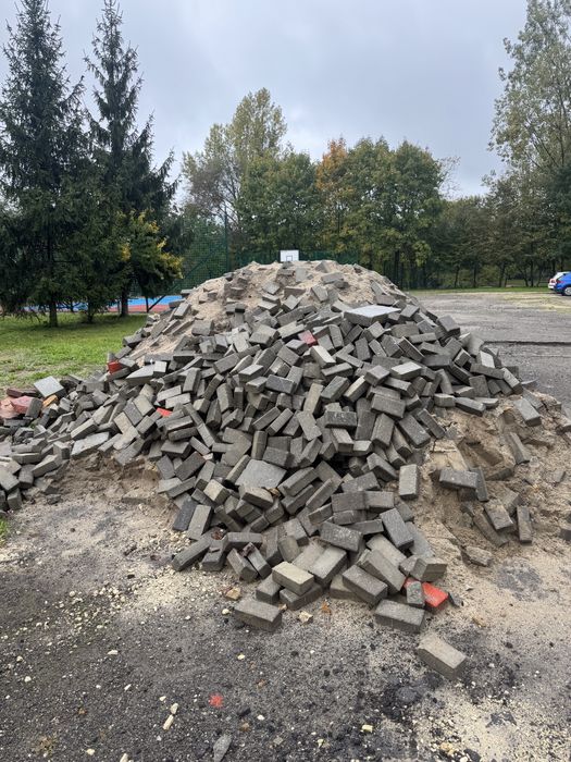 Kostka brukowa Prostokąt 20x10x6 cm typu Holland SZARY z rozbiórki