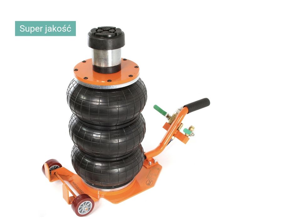 Podnośnik pneumatyczny 3,5T krótki z przystawką bałwanek