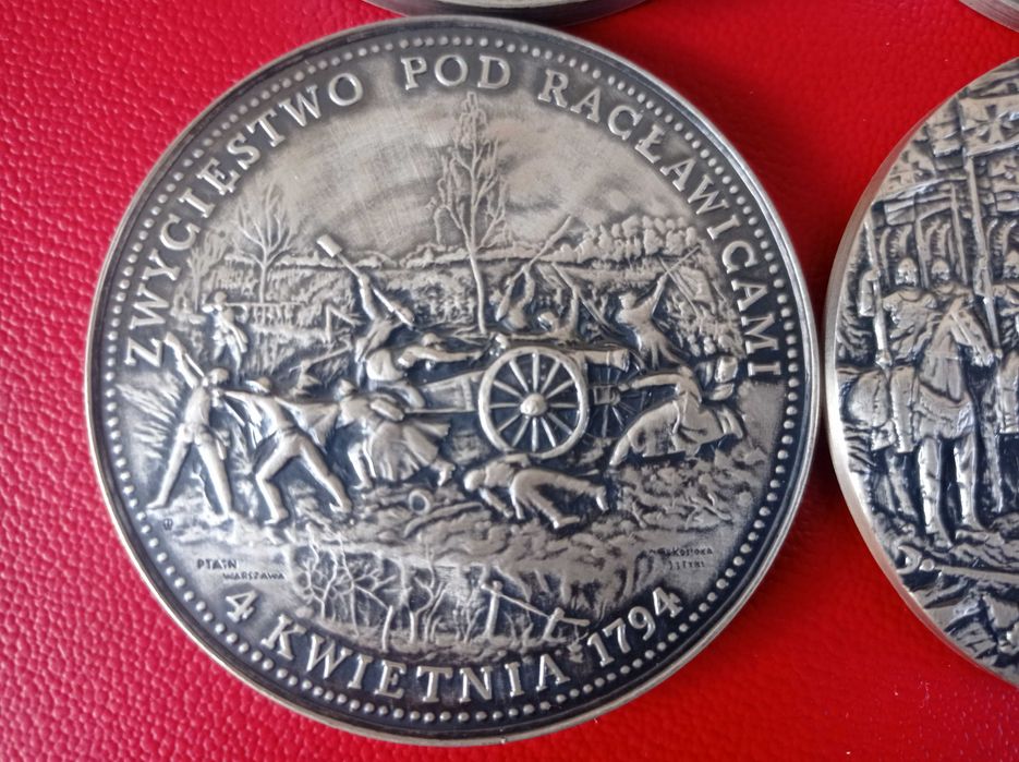 Medale PTAiN - Piłsudski, Kościuszko, Sobieski - 4 sztuki.