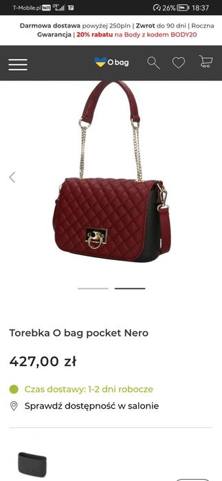 Torebka O bag pocket Nero