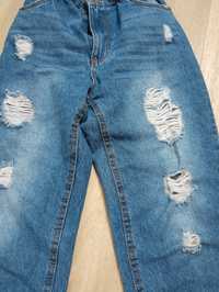 Spodnie dziewczęce jeansy 152 cm