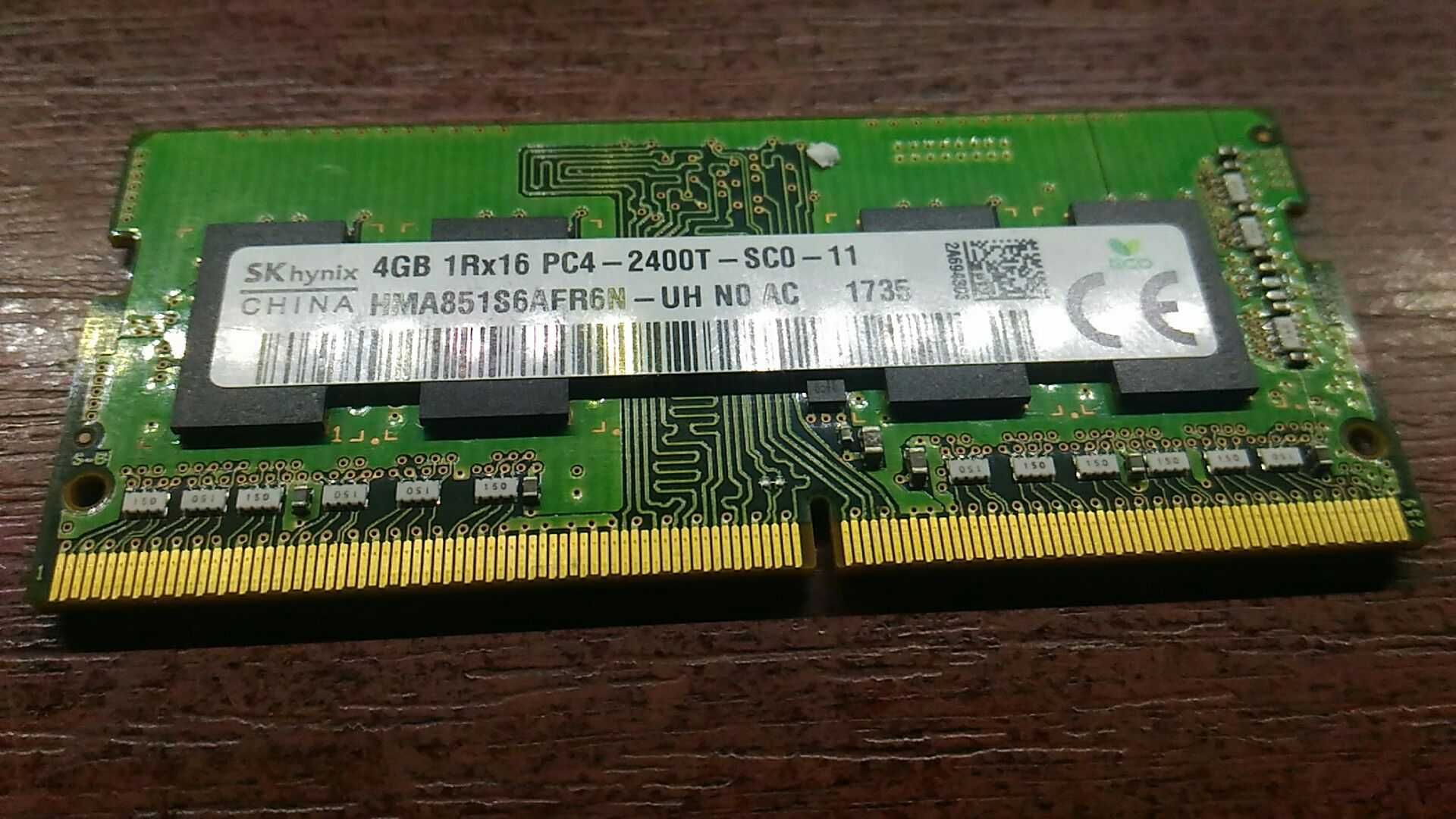 4gb 1rx16 pc4-2400t оперативная память ддя ноутбука
