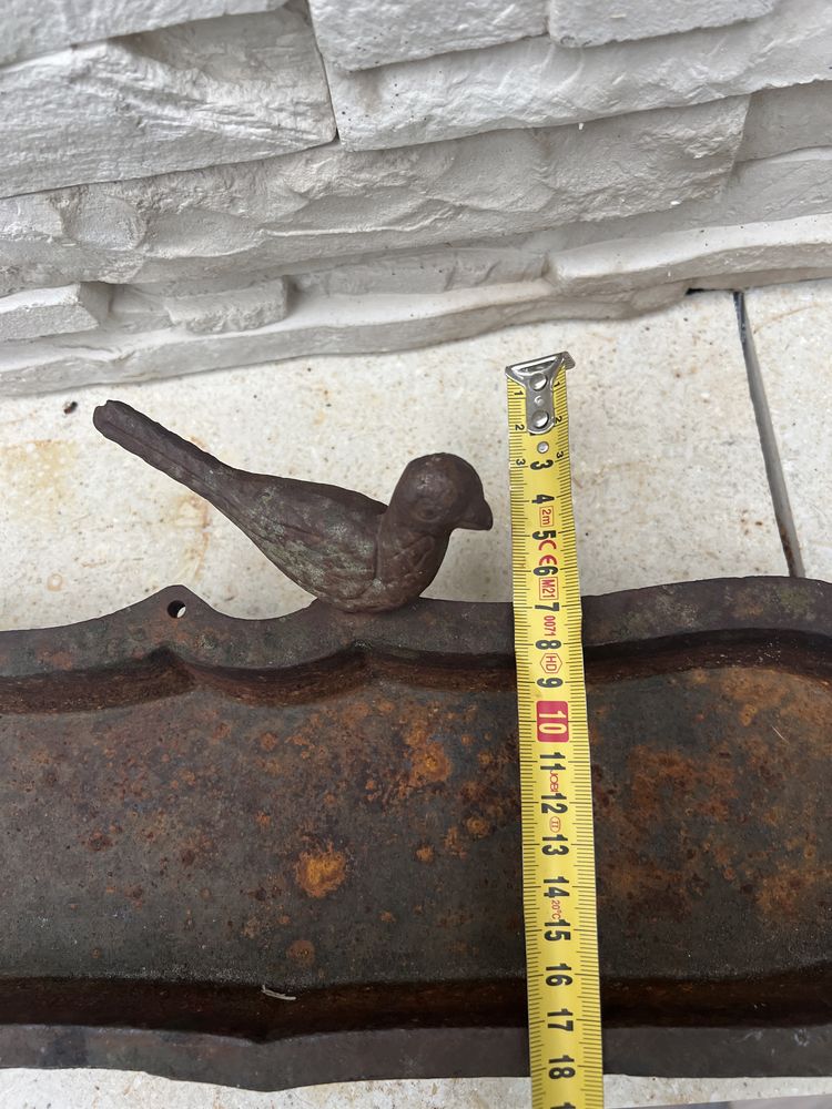 Stare żeliwne poidło dla ptaków karmnik dla ptakow 50cm