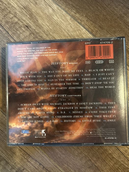 Michael Jackson History 2 płyty CD oryginalne stan bdb