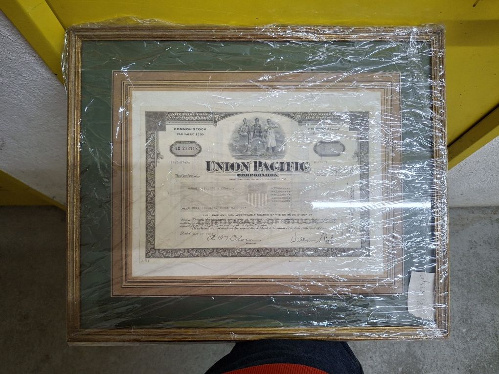 Ação muito.antiga union pacific com excelente moldura