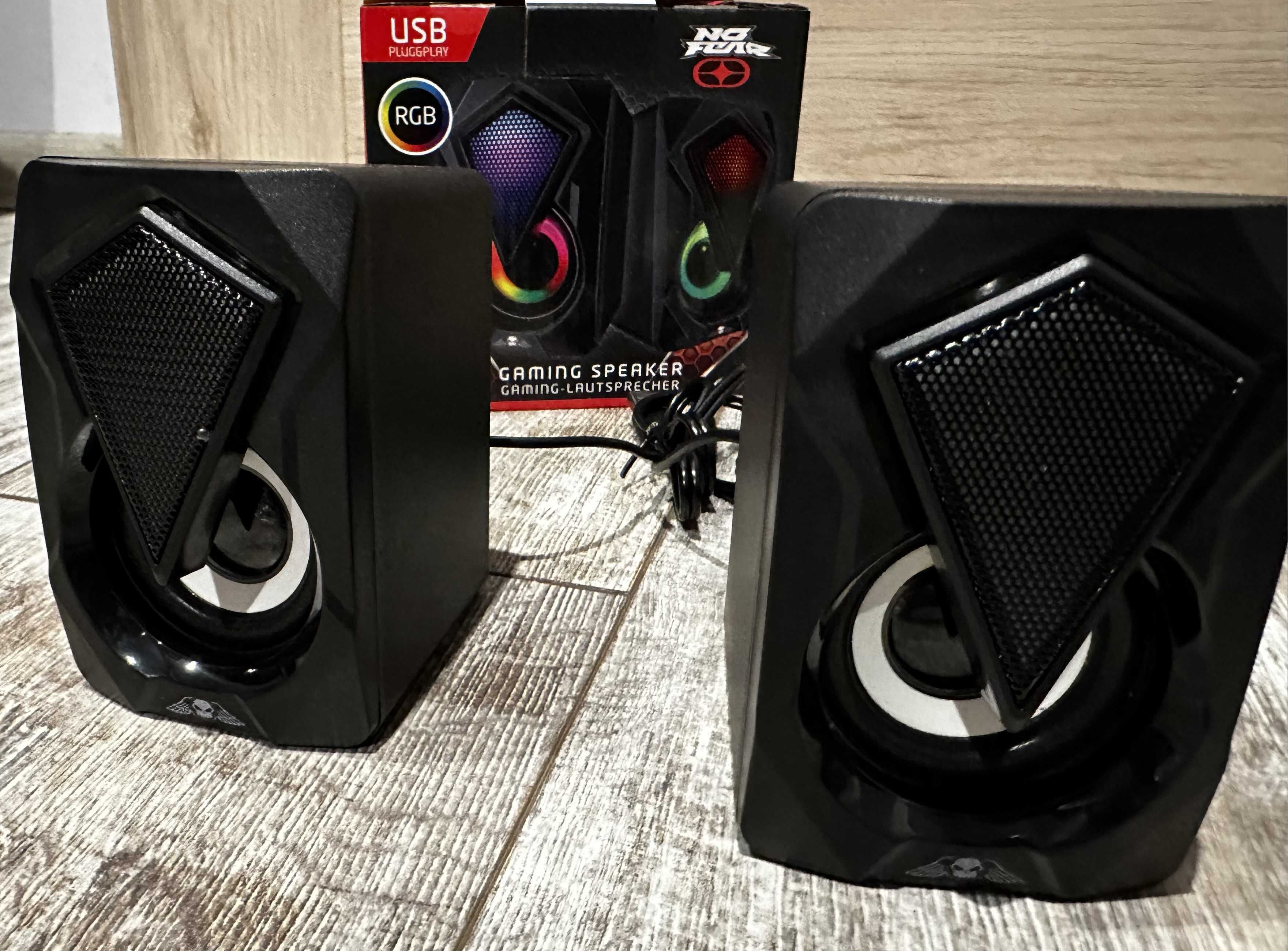 Głośniki komputerowe No Fear rgb usb, aux
