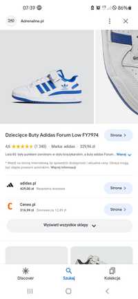 Chłopięce buty adidas forum low