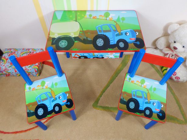 Детский стол и стул "Синий Трактор" столик-парта от 1-7 лет (варианты)