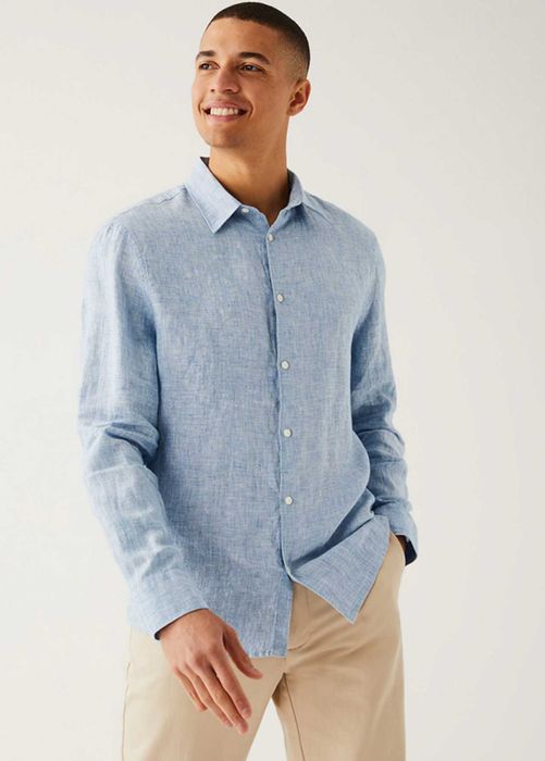 Стильна лляна сорочка M&S у відмінному стані L