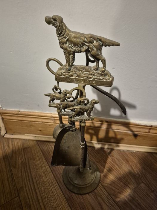 Антикварный набор для камина латунь