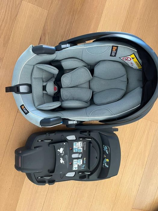 Baby coque + base isofix be safe + capa de chuva