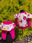 zestaw dresy spodnie baggy bluza dla dziewczynki 62 68 myszka handmade