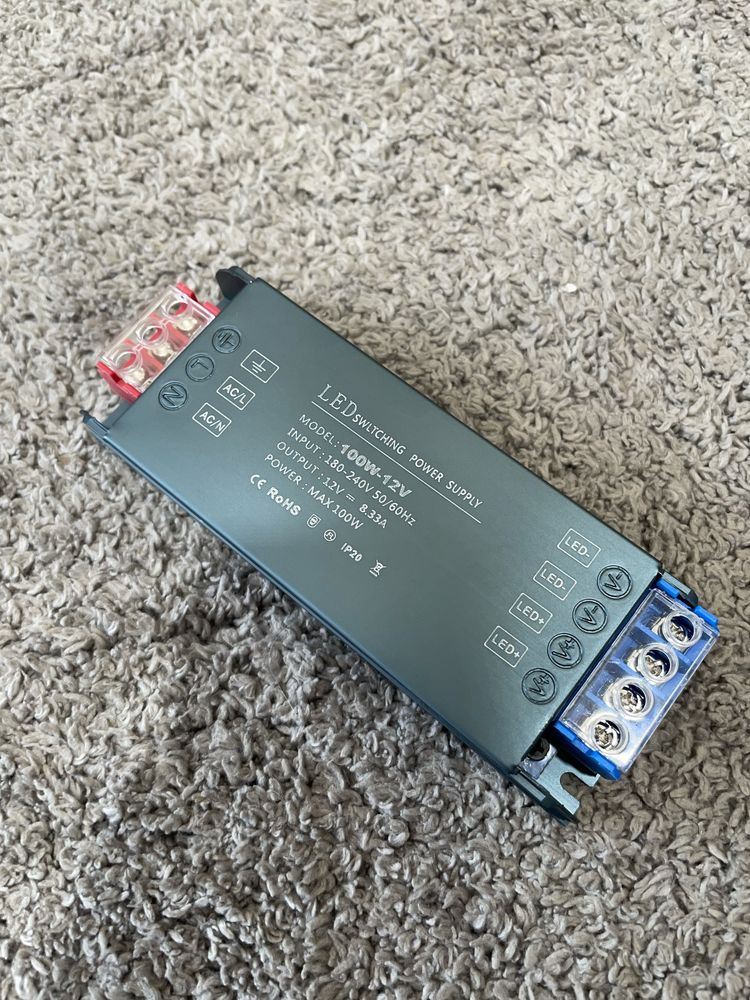 Sterownik zasilacza LED transformator 100W-12V IP20 (1)