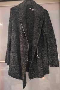 Sweter płaszczyk narzutka H&M - S/M - ZIP