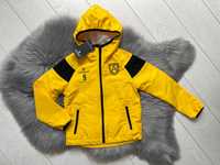 Куртка ветровка спортивная на мальчика   желтая 122 6 лет для футбола