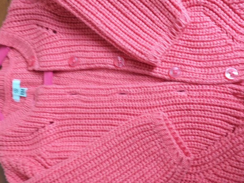 Casaquinhos malha bege e rosa 18 meses