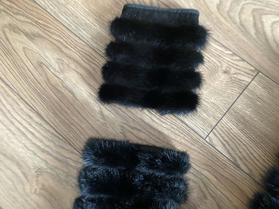 натуральна шуба хвостики норки, розмір XL на худу жінку